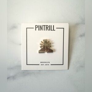 Pintrill Praying Hands Enamel Pin, Gold Metal Lapel Pin, NEW